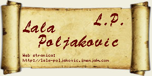 Lala Poljaković vizit kartica